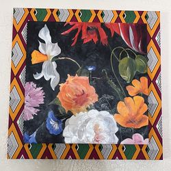 Floral Wooden & Fabric KC Art Coalition Fundraiser Purchase