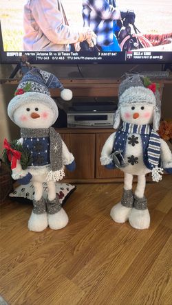 Decorative snowman set of 2