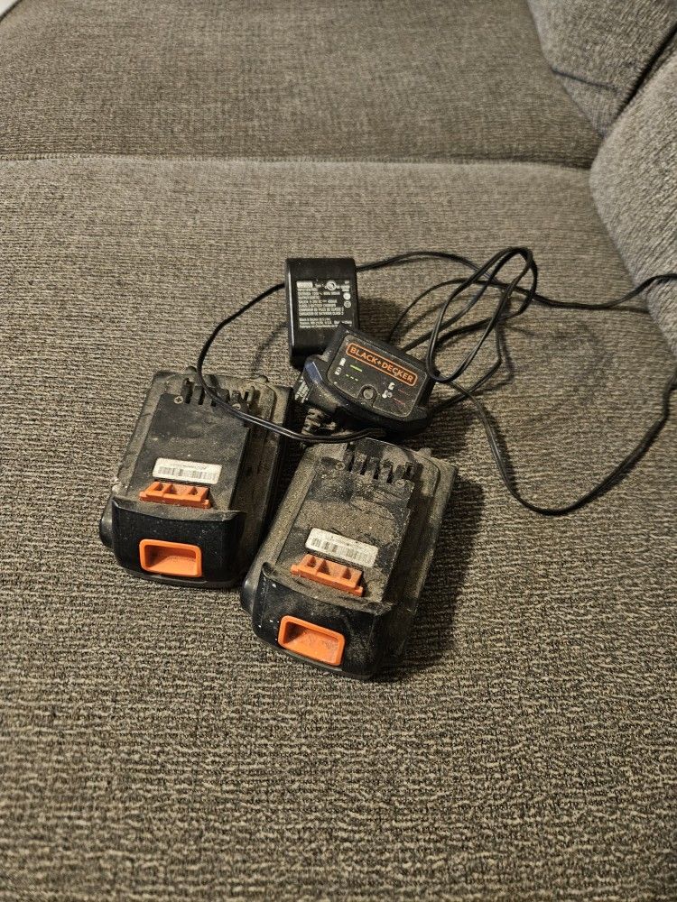 B&D Batteries and Charger