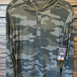 Mountain Hardwear Mens SML Chillaction Hoodie Hoody Camo Long Sleeve Shirt NWT!
