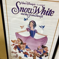 Snow White 50Th Anniversary Framed Poster