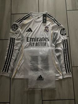 Mbappe long sleeve Real Madrid jersey
