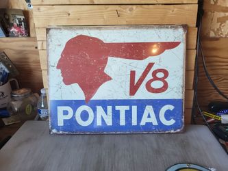 Pontiac Reproduction Metal Sign 13"x16"