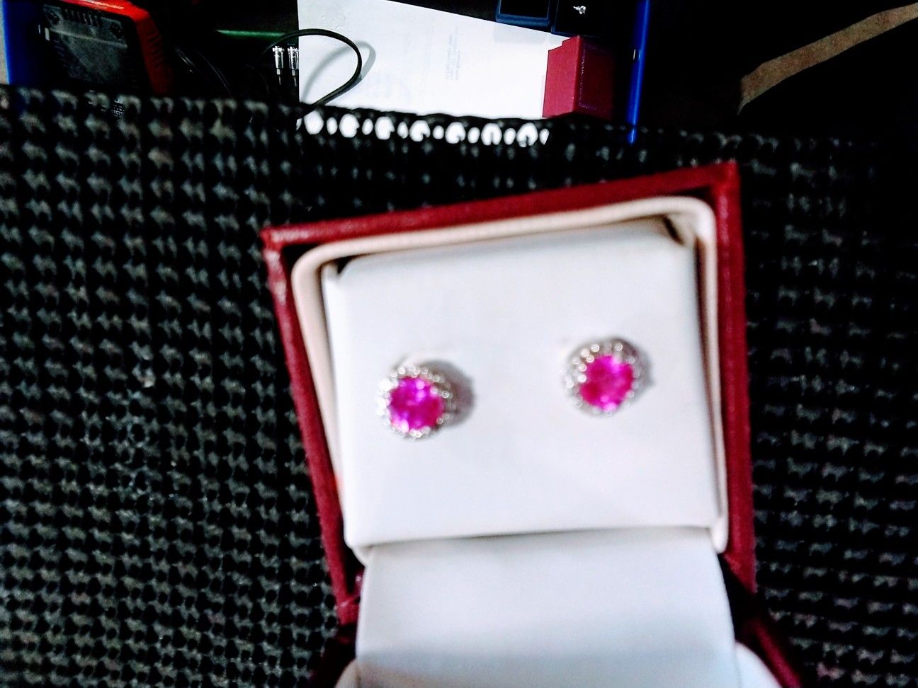 Pink Sapphire earrings