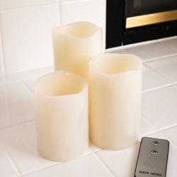 Modern Ivory LED Candle Set