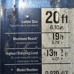 20ft Werner Aluminum Extension Ladder