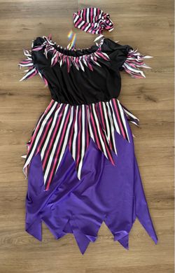 Women’s Pirate Costume Dress & Matching Cap – Size Large
