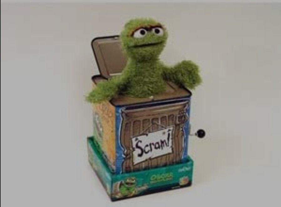 Sesame Street Oscar the Grouch Jack-in-the-Box
