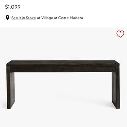 PISMO reclaimed Wood Console Desk From Pottery Barn. 