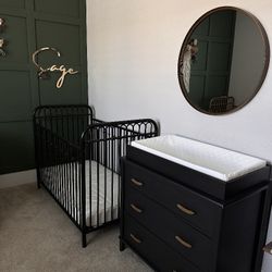 Baby Crib And Changing Table