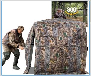 Hunting Camouflage Blind, 360 See Through, Pop Up Ground Deer Blind