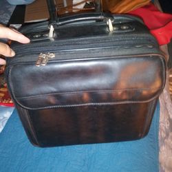 Leather Suitcase With Wheels