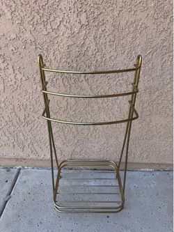 Vintage Gold Towel Rack Caddy