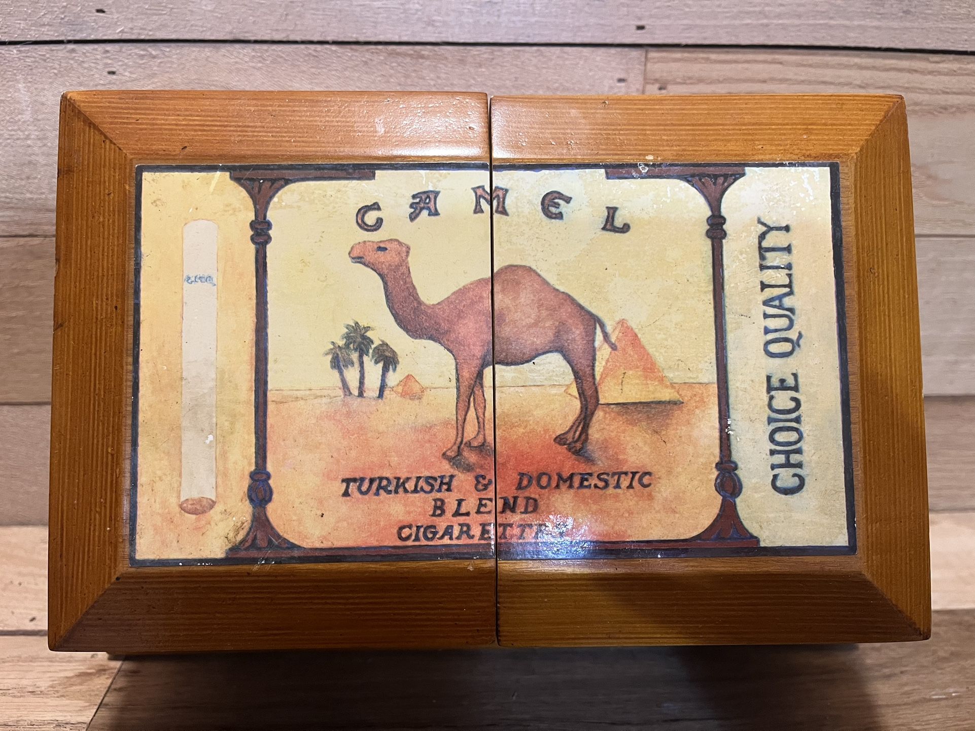 Vintage Camel Wooden Jewelry/Keepsake Box