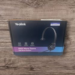 Yealink UH37 Mono Teams USB Wired Headset Certified For Microsoft Teams