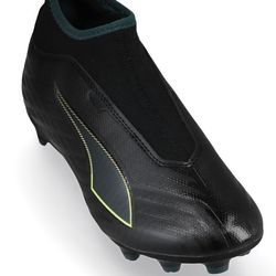 Brand New Puma Jr Ultra 6 Match + FG AG Black Fizzy Light Green Laceless Soccer Cleats Size 3.5