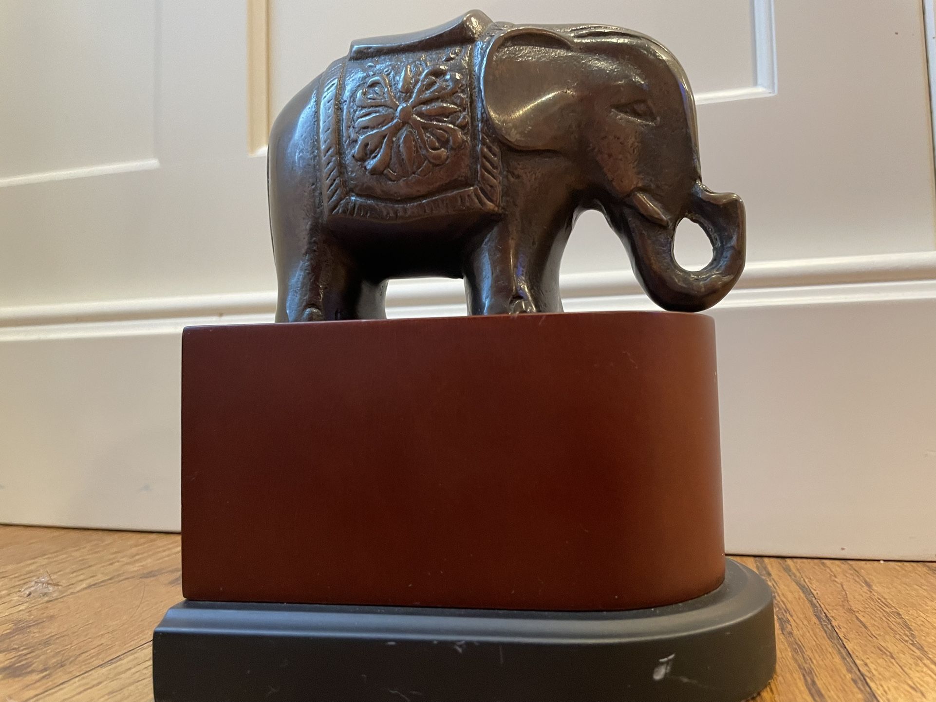 Vintage Copper Plated Elephant "Flower of Life" 6.5" Home Decor Figure/Statue. Condition is pre owned and perhaps shows light signs of wear from age a