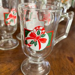 Vintage Candy Cane Christmas  Mugs 