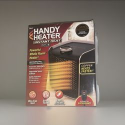 Handy Heater Instant Heat Pro Copper Infused Whole Room Heater 1500 Watts, Black