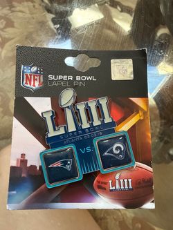 Super Bowl LIII (53) Patriots vs. Rams Official NFL Lapel Pin – 2019
