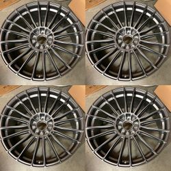 New 20 Inch Rims Wheels 20x8.5 +35 20x9.5 +38 (5x112) CB: 66.5 Fits Audi Mercedes Benz, Newer BMW