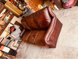 Brown Leather Sofa