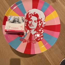 Dolly Parton Party Platter Melamine Coasters 