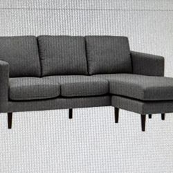 Reversible Sofa Couch Sectional 80” Upholstered 