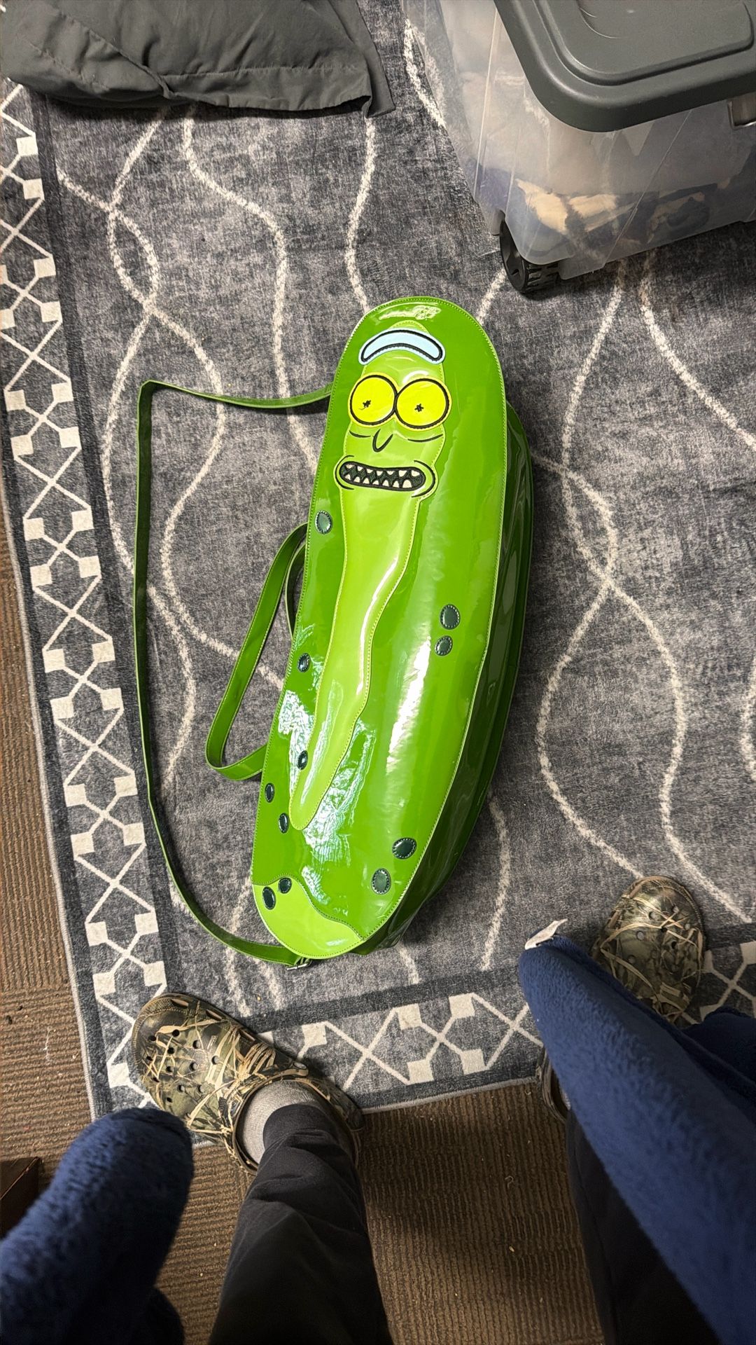 Pickle Rick Patent Leather Duffel Bag