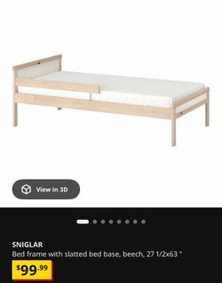 Bed with mattress