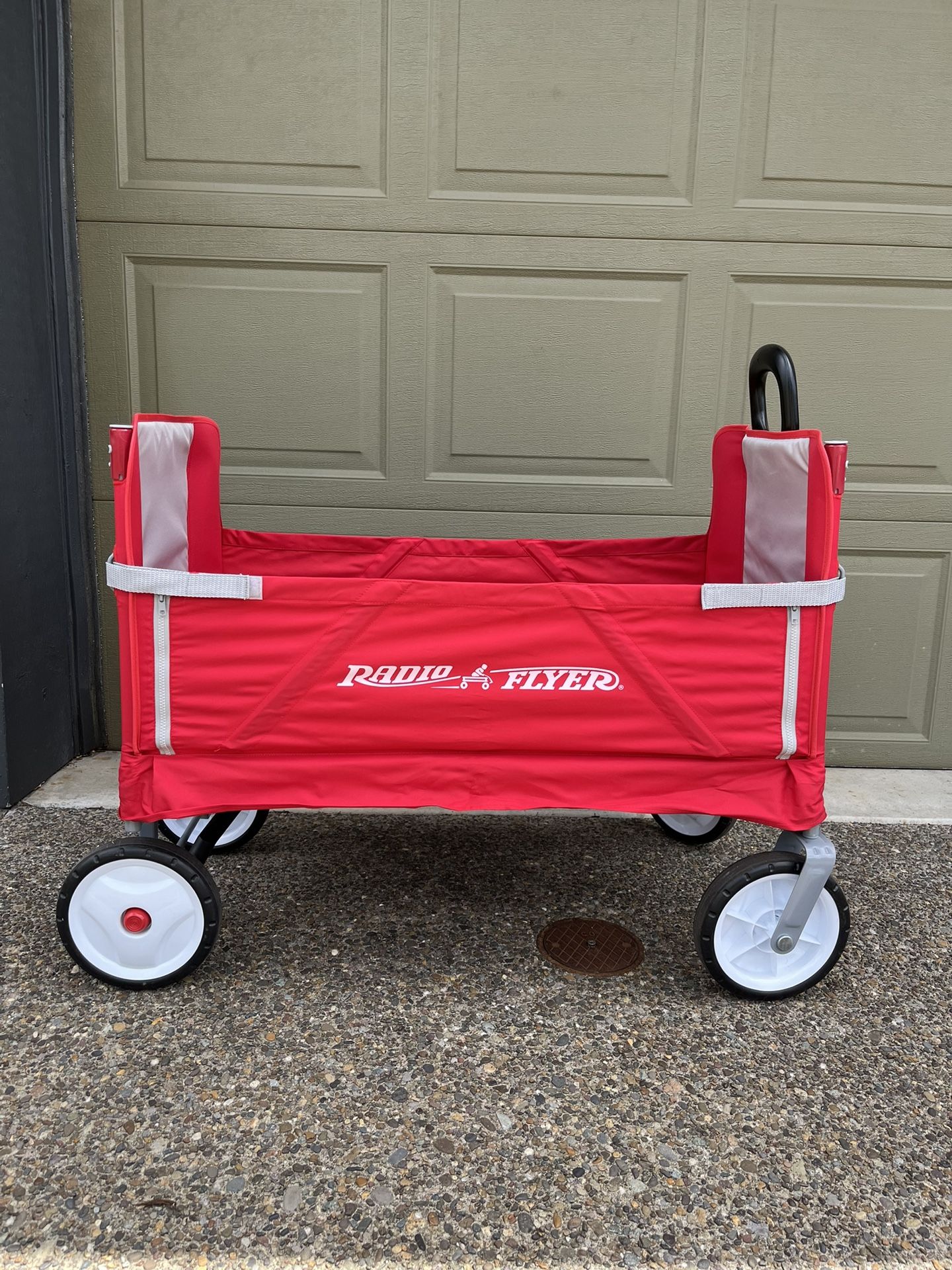 Radio Flyer Easy Fold Wagon with Canopy Toddler Push Cart