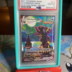 PSA 10 Umbreon VMAX Alternate Art Secret Rare Evolving Skies Pokémon 2021