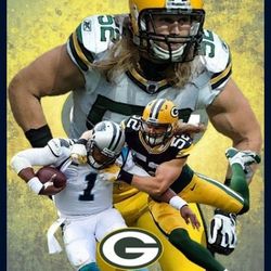 Green Bay Packers Clay Matthews Lithograph 