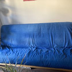 Full Sized Wooden Futon Couch