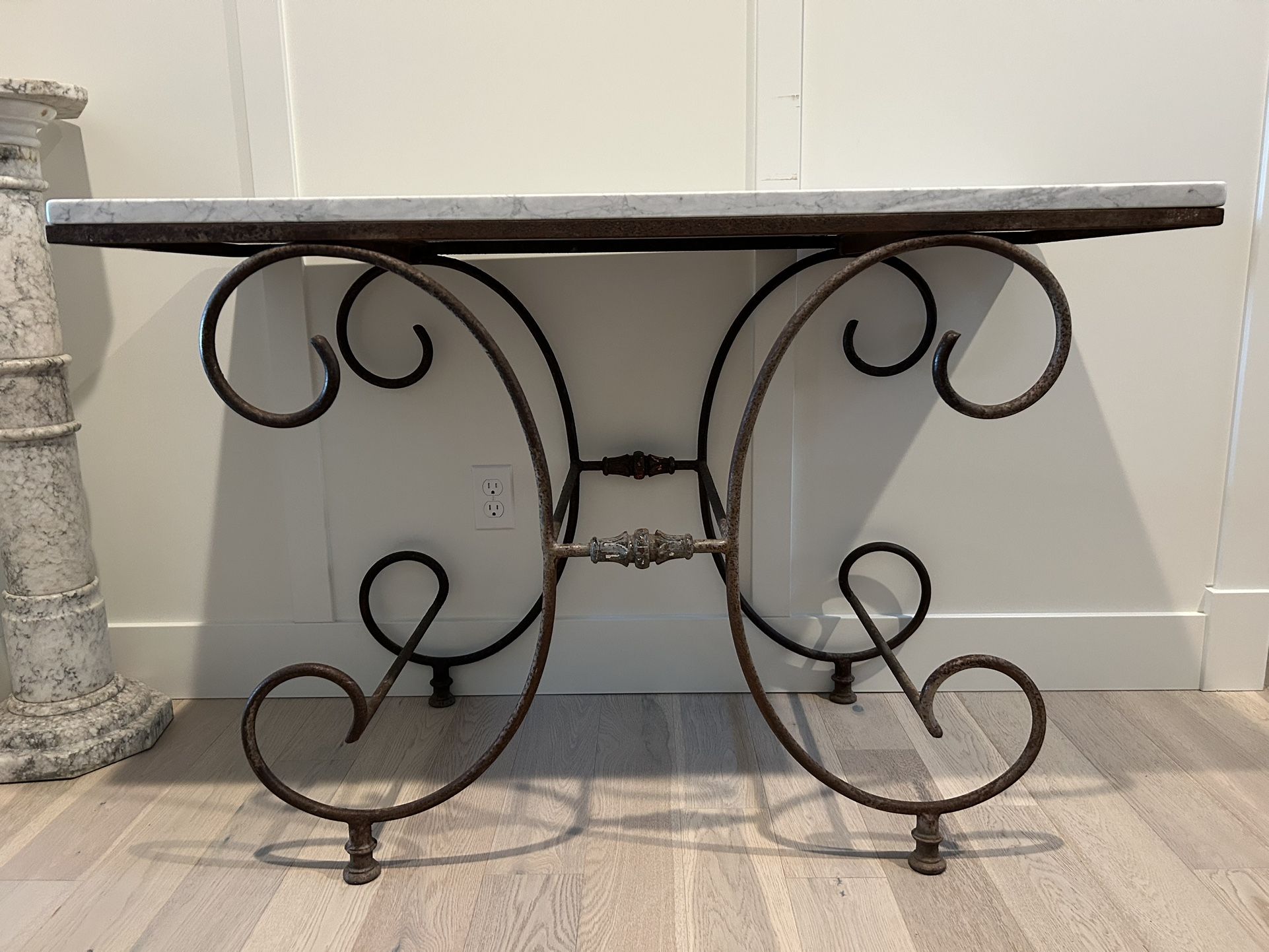 Antique French Marble Pastry Table 