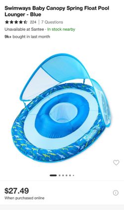 SwimWays Baby Canopy Pool Float Lounger