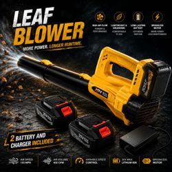 Leaf blower. w 2 batteries and charger  450 cfm
