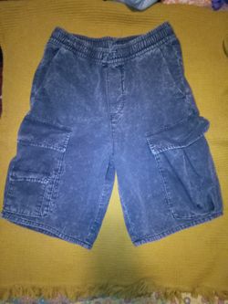 H&M Boys Black Acid Wash Chino Cargo Shorts Size 14 Y Like New