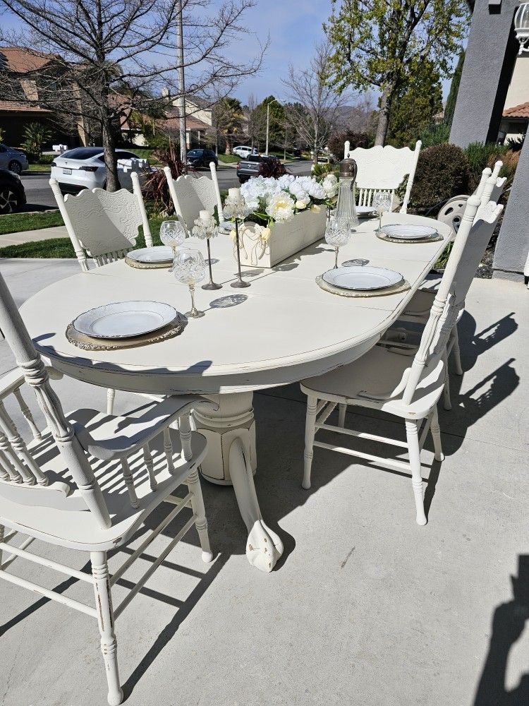 Table And Chairs Dining Room Table Kitchen Table Antique Solid Oak Wood Delivery Available