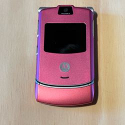 Vtg Motorola RAZR V3 Hot Pink “UNTESTED” No Charge For Parts-Repair Read Info!!