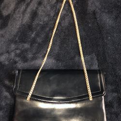 Vintage Ralph Lauren Leather Clutch Dark Blue 
