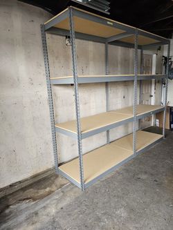 Storage Garage Shed Boltless Shelving Racks 48 in W x 24 in D Shelves Similar To Uline And Grainger Delivery Available