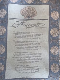 Footprints In The Sand Prayer Blanket