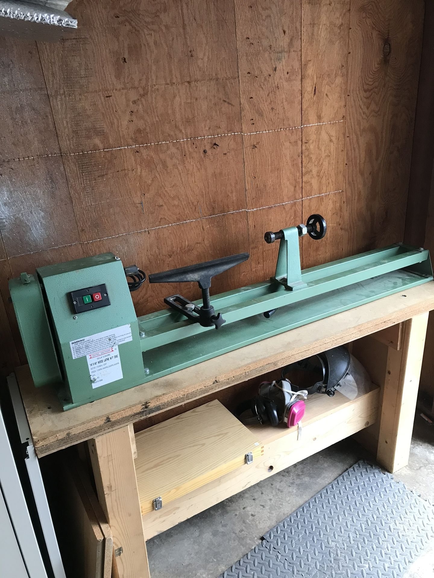 Central Machinery 14x40” Wood Lathe