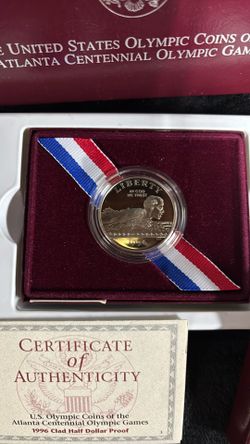 1996 Us Olympic Coin Of The Atlanta Central Olympic Games