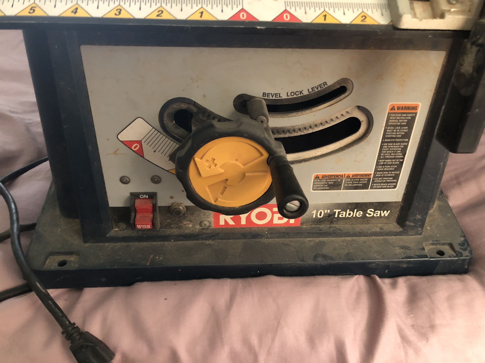 RYOBI 10 Inch TABLE SAW EXCELLENT SHAPE!!!