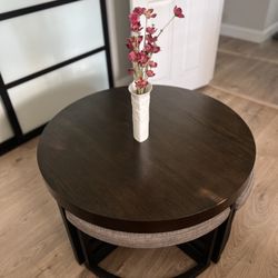 Coffee table with seats new