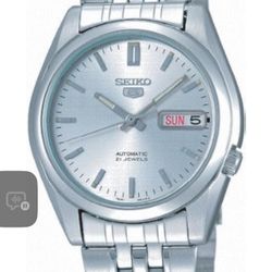 Seiko Men's SNK355K Seiko 5 Automatic Silver Dial Stainless Steel Watch