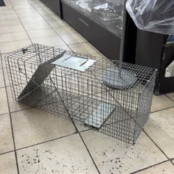 1-Door Professional Live Animal Cage Trap for Raccoon, Opossum, Groundhog, and Feral Cat