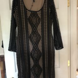 BCBGMaxAzria Black “Tanya” Dress, Size L